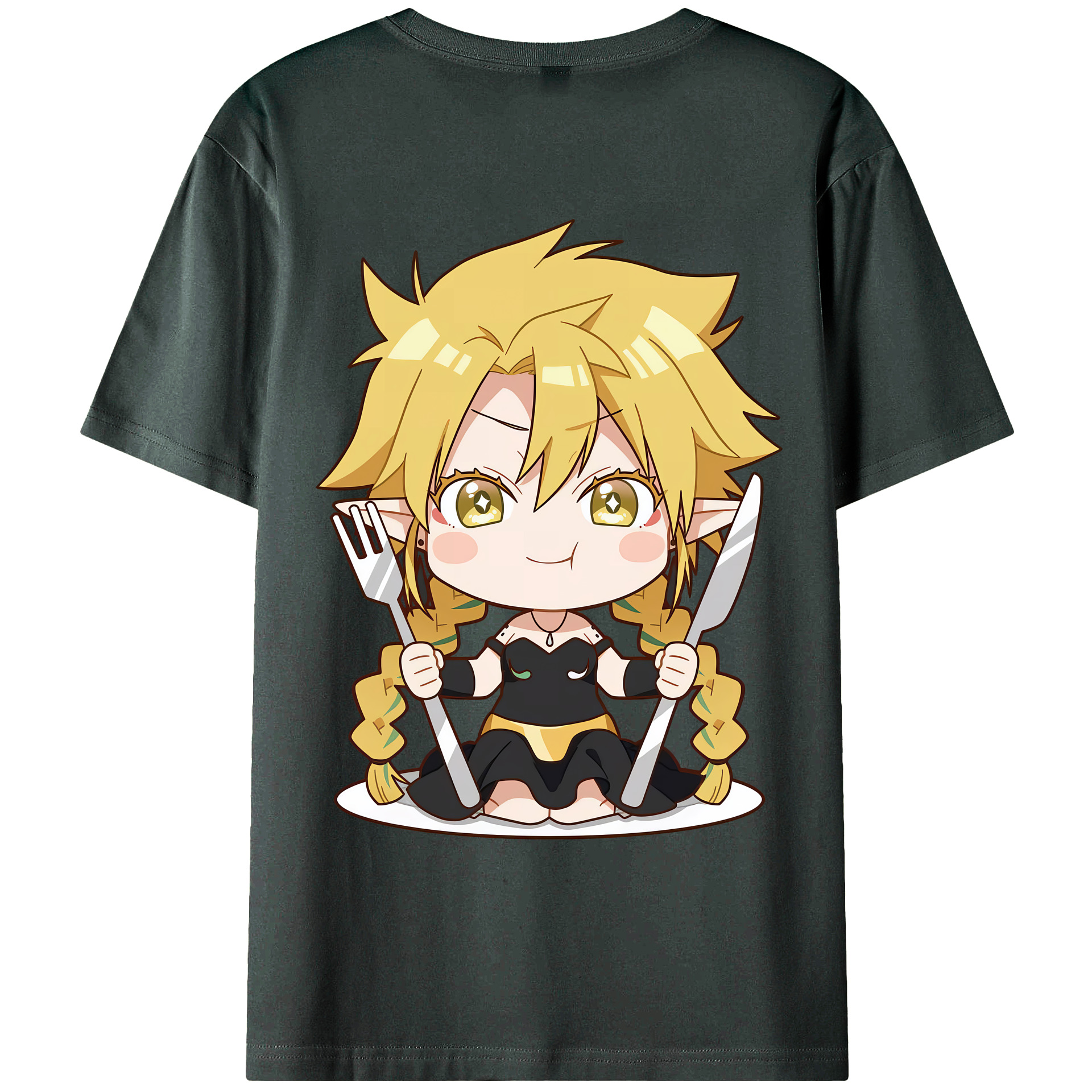（画像用） 転スラ Regarding Reincarnated to Slime 綿100％ メンズ半袖Tシャツ（バックプリント） 通気性